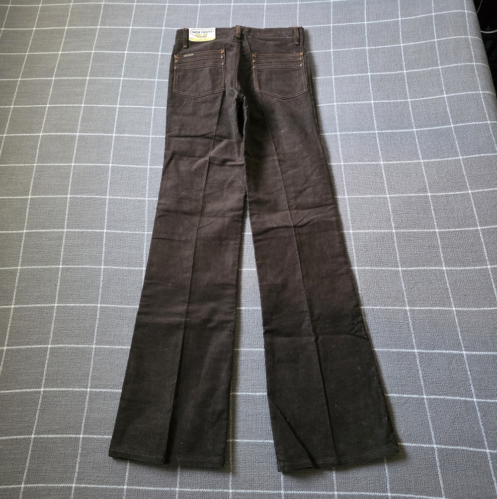 Vtg 70s Deadstock Hot Dogs Corduroy Flare Pants 28 x 34 - Picture 11 of 11